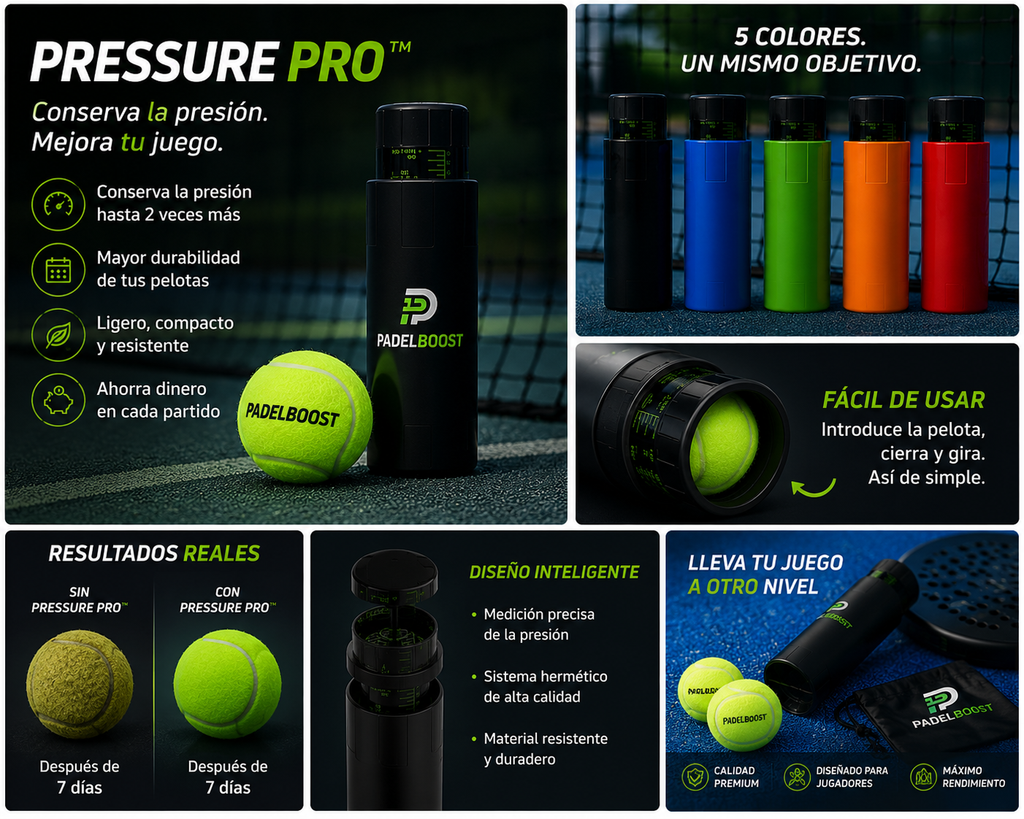 Pressure Pro™ – Conservador de Presión para Pelotas de Pádel