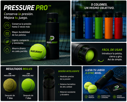 Pressure Pro™ – Conservador de Presión para Pelotas de Pádel